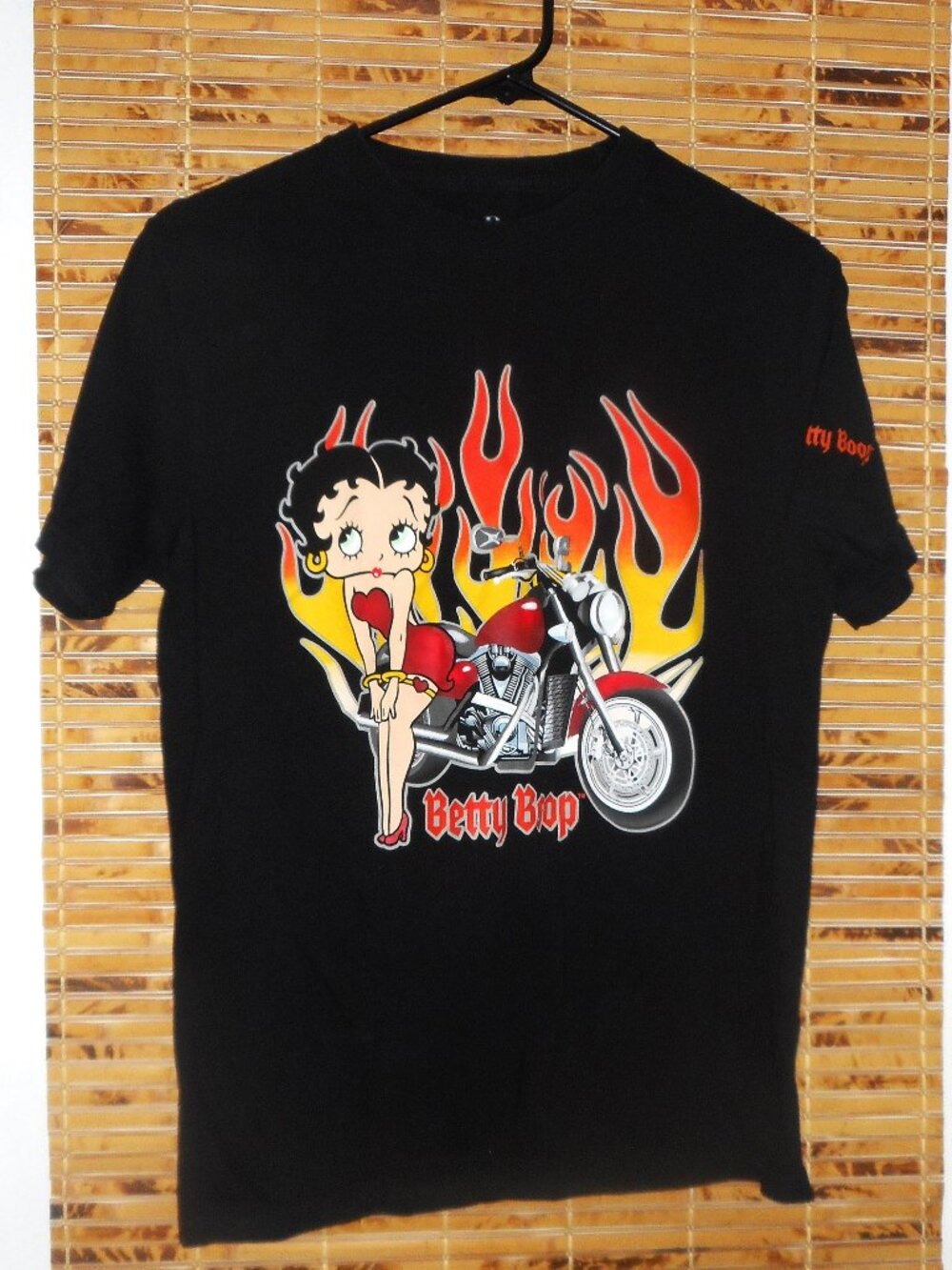Betty Boop Biker Graphic 100% Cotton Tee/T-Shirt * Men's Size: Small
